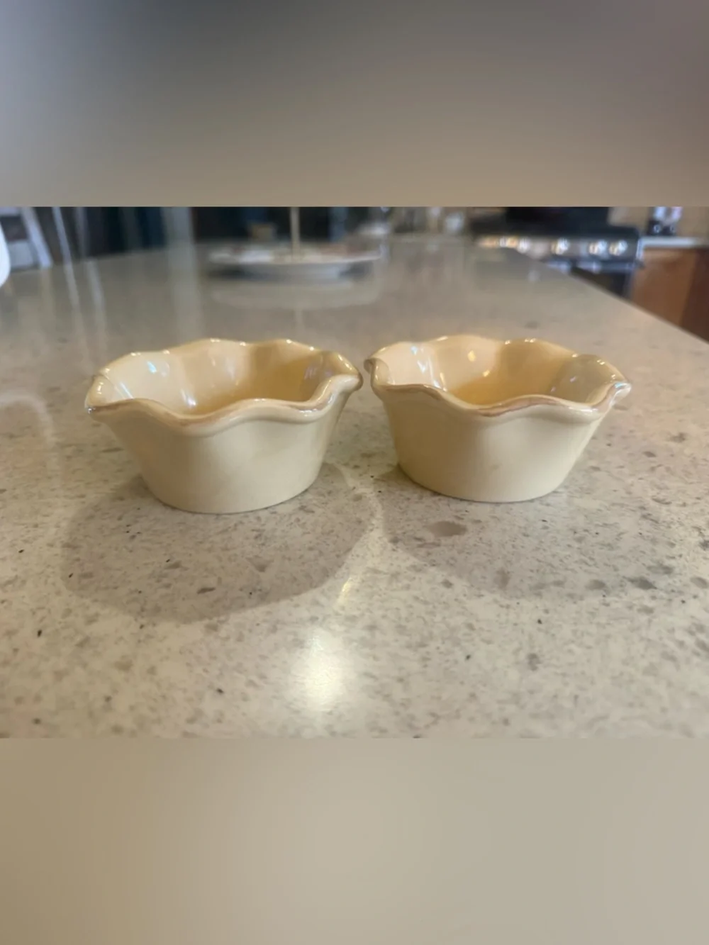 World Market Apple Basket Ramekins Set of 2 Farmhouse Stoneware